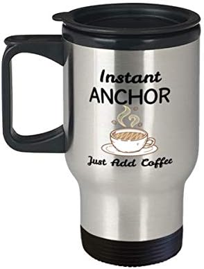Пътна чаша Anchor Смешни 14 унции от неръждаема стомана - Инстантно кафе Anchor Just Add Coffee - Уникален за колеги