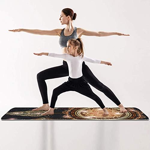 Дебел нескользящий килимче за йога Unicey за физически упражнения и Фитнес, 1/4 с Шарките на Ловеца на Сънища за практикуване на Йога, Пилатес и фитнес на пода (61x183 см)