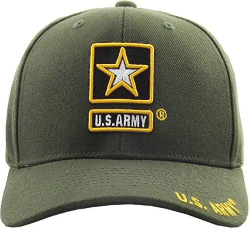 Официалната разрешително армията на САЩ, само с висококачествена реколта потертая шапка, бейзболна шапка с военна звезда