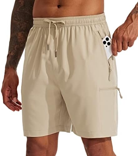 Willit Мъжки Туристически Панталони-Карго бързо съхнещи Спортни къси Панталони за Голф 7 Леки Летни къси Панталони с Джобове
