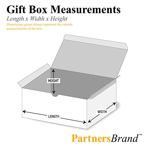 Подаръчни кутии Partners Brand PGB883, 8 x 8 x 3 1/2, Бяла (опаковка по 100 броя)