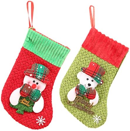 Hemoton Коледен Декор 2 елемента Коледни Чорапи, Чорапи Коледно Дърво Подвесное Украса на Коледни Бонбони Подарък Отглеждане на Коледна Украса