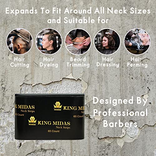 Шийни ленти King Midas - 12 опаковки фризьорски салони маточната ивици - за Еднократна употреба хартиени Шийни ленти