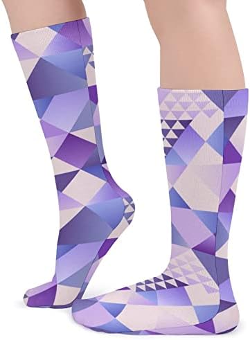 Дебели Чорапи WEEDKEYCAT Ultra Violet в стил Ар-Деко, Нестандартен, Забавен Графичен Принт, Ежедневни Чорапи със Средна