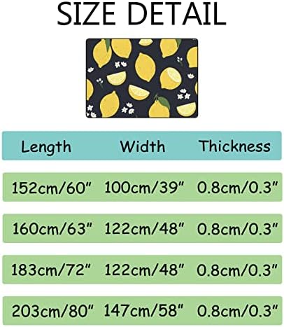 XOLLAR 80x58 инча Големи Детски Стелки Летни Пресни Лимонови Меки Детски Игрални Подложки за Детска Стая Хол Спалня