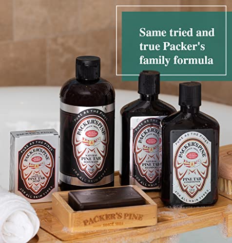 Сосновое дегтярное сапун Packer's | Оригинални мъжки сапун за тяло, произведено От естествена борова катран и борови масла | Напълно Естествено Мъжки сапун Bar & Camping Soap | ?