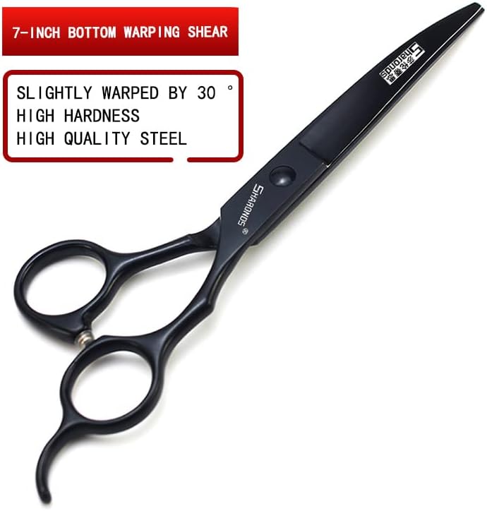 SHARONDS Фризьорски ножици, Ножици за домашни любимци 7 инча филировочные ножици за подстригване Комплект за коса (5 бр)