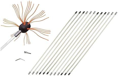 Комплект за почистване на комина NINGMENGFENG, Комплект за почистване на комина и Накрайник за четка, Комплект за почистване