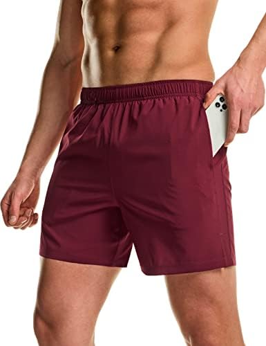 Мъжки къси Панталони за Активно Бягане TSLA, Шорти за тренировки, бързо съхнещи, Спортни къси Панталони за фитнес зала