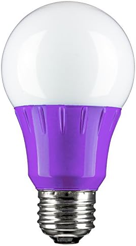 Цветна крушка Sunlite 41527 LED A19, 3 W (еквивалент на 25 W), Средна база E26, Без регулиране на яркостта е в списъка на UL, За декориране на тържества, Празнично осветление, 3 бр. (оп?