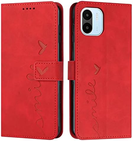 Калъф за мобилен телефон, съвместим с релефен модел на Xiaomi Redmi A1, Кожен Портфейл, джоб за телефон, Слот за карти, Флип калъф за мобилен телефон, Съвместим с кобур за ко