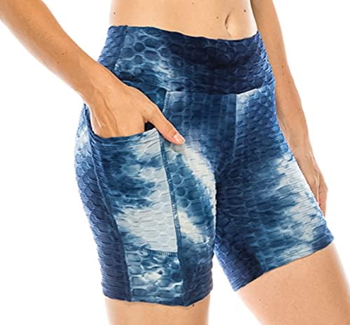 LA12ST Дамски Спортни Панталони, Бразилски Текстурирани Гамаши За задните части, къси Панталони С анти-целулитен ефект,