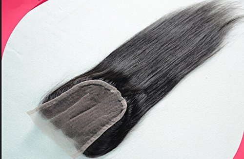DaJun Hair 8A Затваряне от 3 Части С лъчите на Преки Камбоджа Коса Virgin Weave Комплект От 3 греди И затваряне на Естествен цвят на 14 затваряне + 14 1616патици