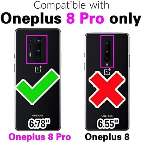 Asuwish е Съвместим с OnePlus 8 Pro One Plus 8Pro 5G Чанта-портфейл от закалено Стъкло, Защитно фолио за екрана и Кожена