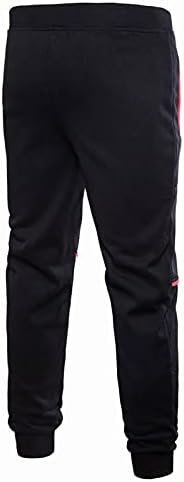 Мъжки Панталони Спортни Панталони за Бодибилдинг с Цветни Блокчета, Спортни Панталони За Джогинг в Контрастен цвят на