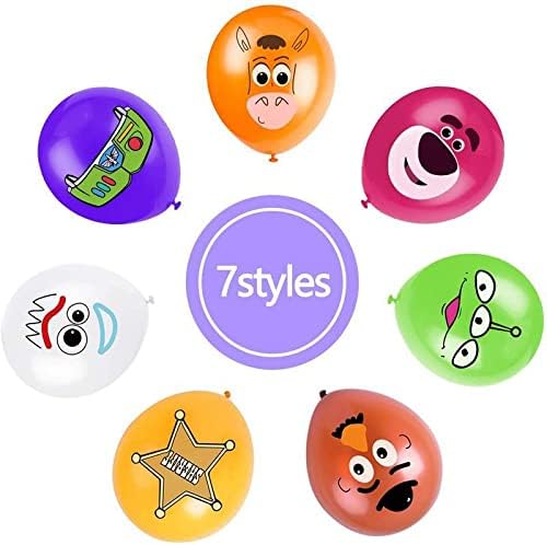Играчката балони - 42 бр 7 Цветни играчки, балони (12 инча) и за декори на фона на герои от анимационни филми, на 2-ма,