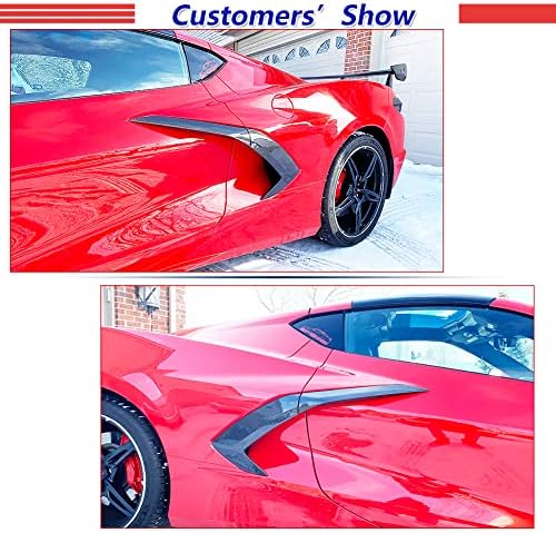 Сухи Отдушник на Лигавицата на Странично Крило от Въглеродни Влакна за Chevrolet Corvette C8 2 Врати 2020-2021 Страничен